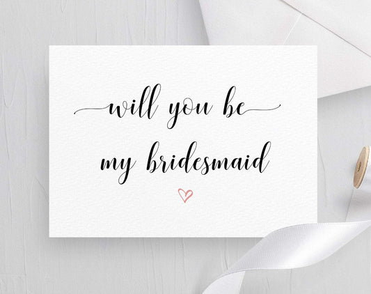 Will You Me My Bridesmaid Template - Digital Doc Inc