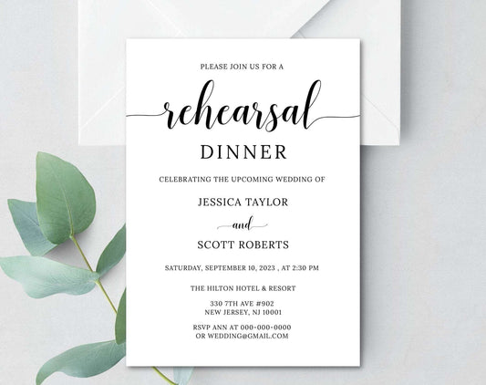 Evite Rehearsal Dinner, Rehearsal Dinner Invites - Digital Doc Inc