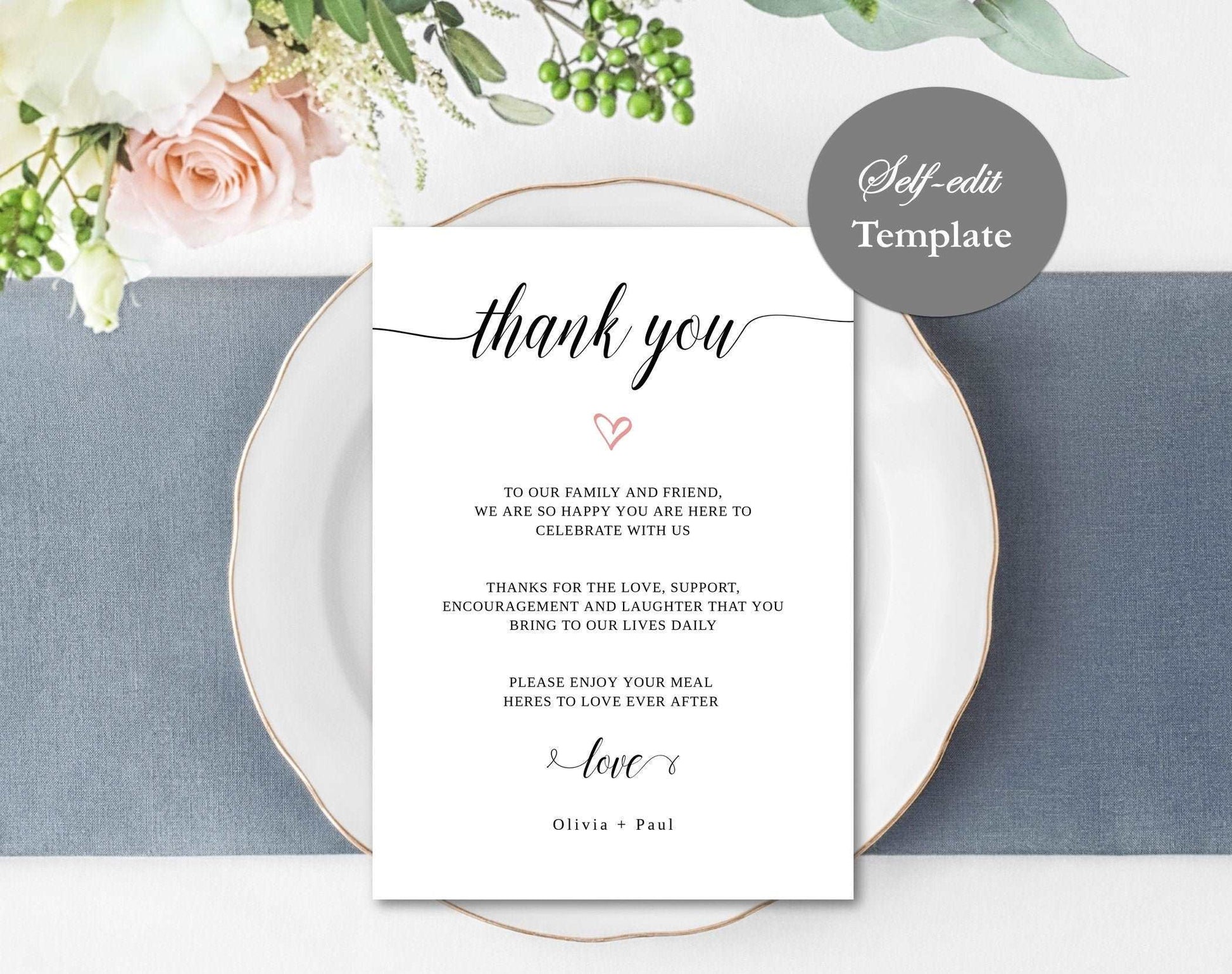 Bridal Shower Thank You Cards - Digital Doc Inc