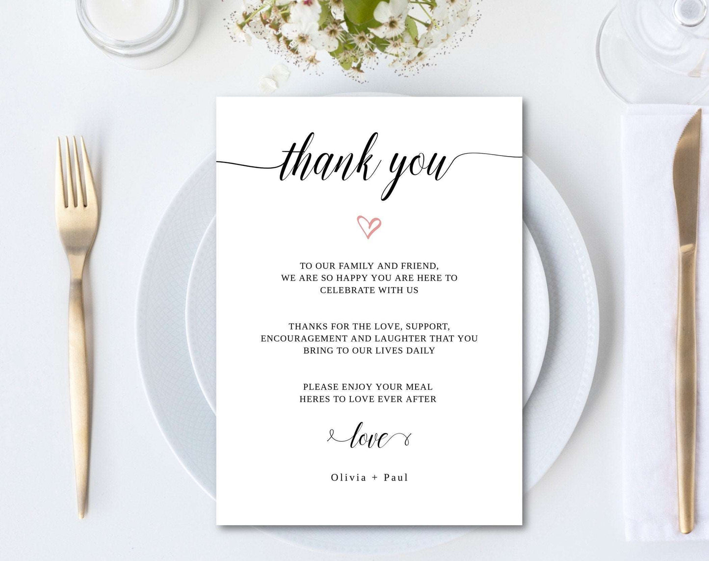 Bridal Shower Thank You Cards - Digital Doc Inc