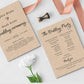 Printable Rustic Wedding Program Template - Digital Doc Inc