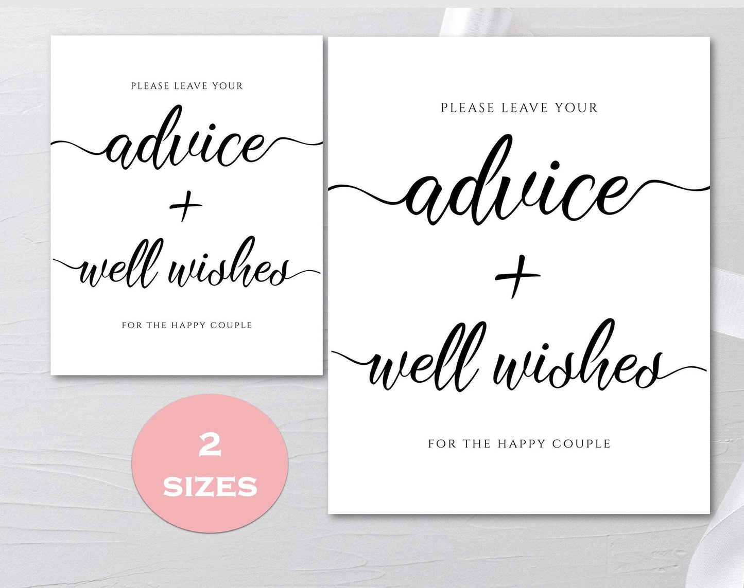 Words Of Wisdom For The Happy Couple Sign - Digital Doc Inc