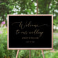 Gold & Black Wedding Welcome Sign - Digital Doc Inc