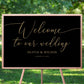 Gold & Black Wedding Welcome Sign - Digital Doc Inc