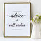 Words Of Wisdom For The Happy Couple Sign - Digital Doc Inc