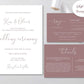 Elegant Dusty Rose Wedding Invitation Template - Digital Doc Inc