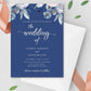 Navy Blue Wedding Invitation Template - Digital Doc Inc