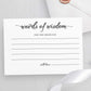 Graduation Words Of Wisdom Cards - Digital Doc Inc