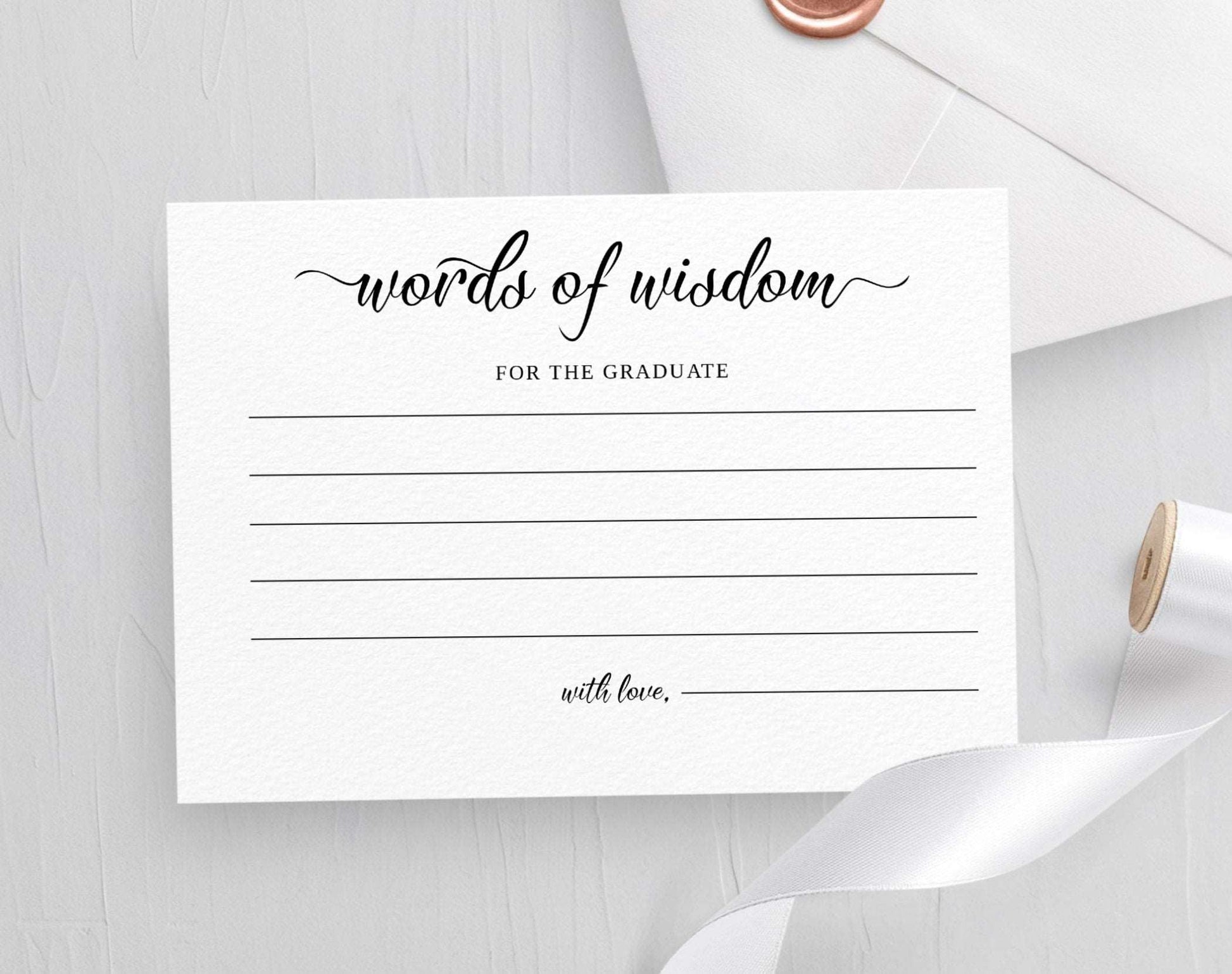 Graduation Words Of Wisdom Cards - Digital Doc Inc