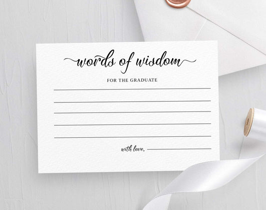 Graduation Words Of Wisdom Cards - Digital Doc Inc