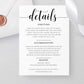 Wedding Details Cards - Digital Doc Inc