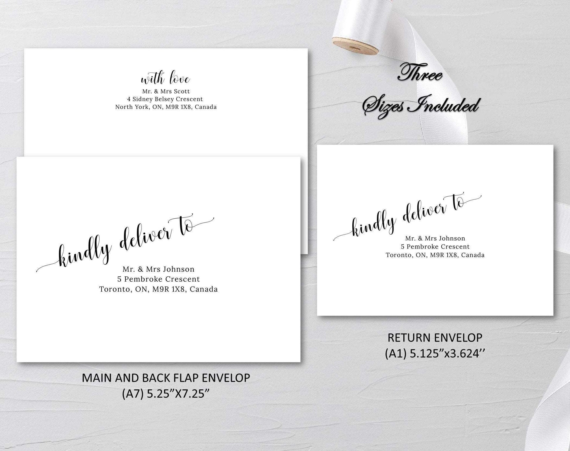 Minimalist Envelope Address and Return Template - Digital Doc Inc