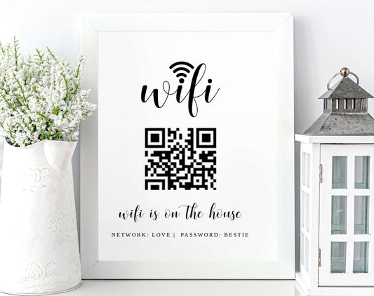 WIFI Password Be Our Guest Sign - Digital Doc Inc