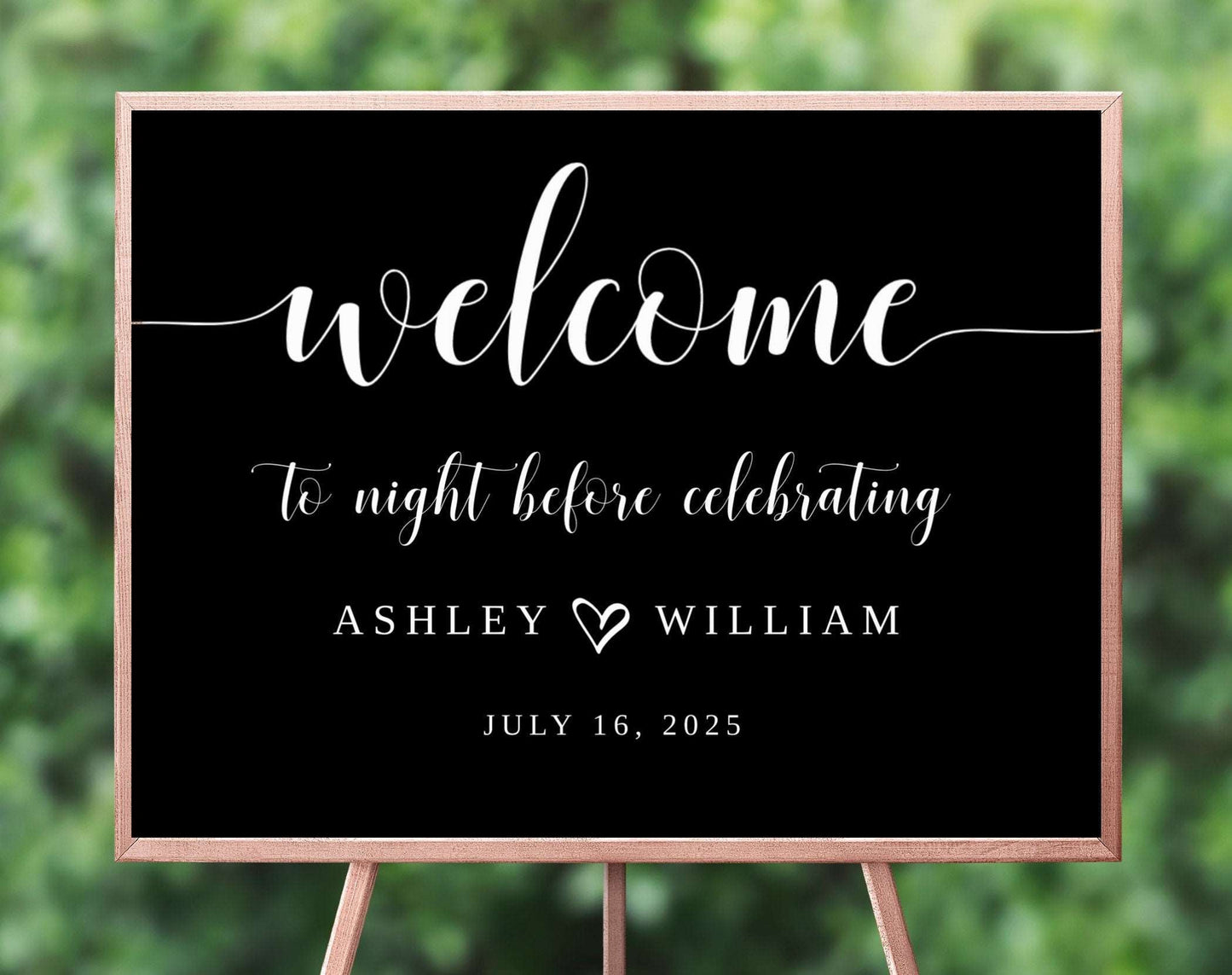 Rehearsal Dinner Welcome Sign - Digital Doc Inc