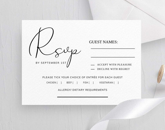 RSVP Wedding Postcard Template - Digital Doc Inc