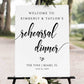 Rehearsal Dinner Welcome Sign Template - Digital Doc Inc