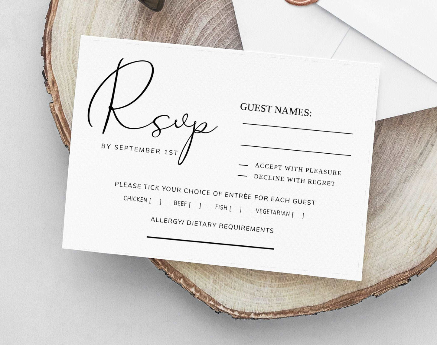 RSVP Wedding Postcard Template - Digital Doc Inc