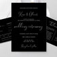 Elegant Black and White Wedding Invitation Suite - Digital Doc Inc