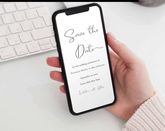 Wedding Save the Date Evite Editable - Digital Doc Inc