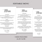 Menu Template - Digital Doc Inc