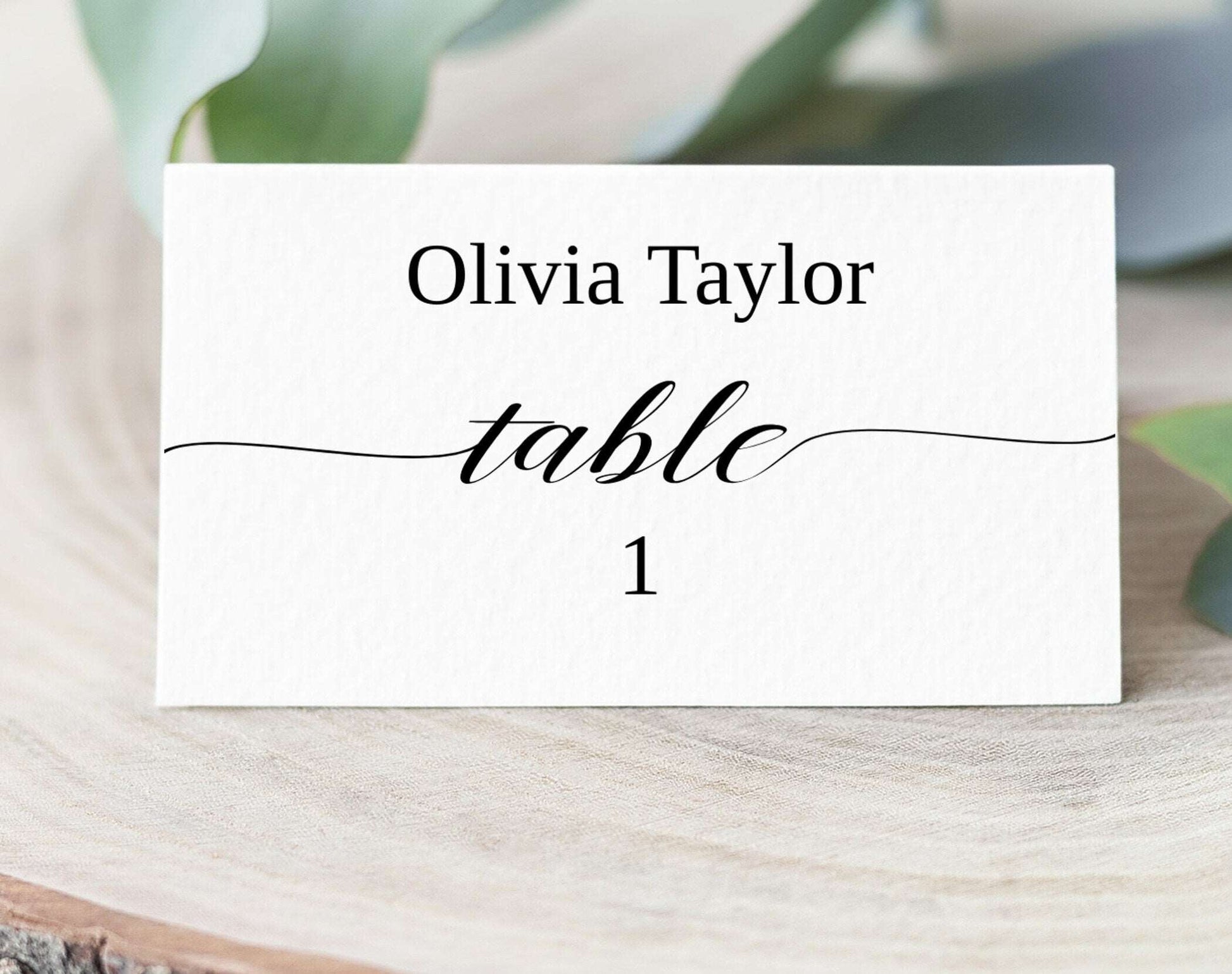 Elegant Wedding Place Cards Template - Digital Doc Inc