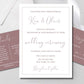 Elegant Dusty Rose Wedding Invitation Template - Digital Doc Inc