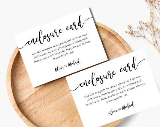 Modern Wedding Details Card - Digital Doc Inc