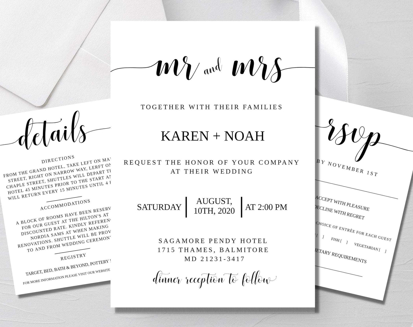 Wedding Invitation Template - Digital Doc Inc