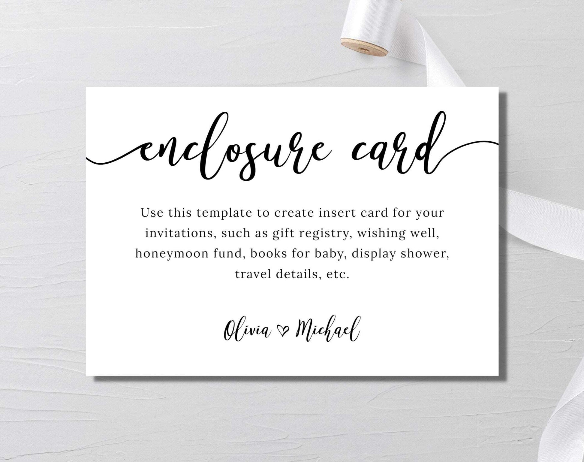 Modern Wedding Details Card - Digital Doc Inc