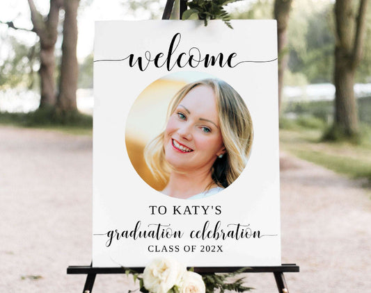 Graduation Party Welcome Sign Template - Digital Doc Inc