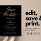 Elegant Black and Gold Wedding Stationery Bundle - Digital Doc Inc