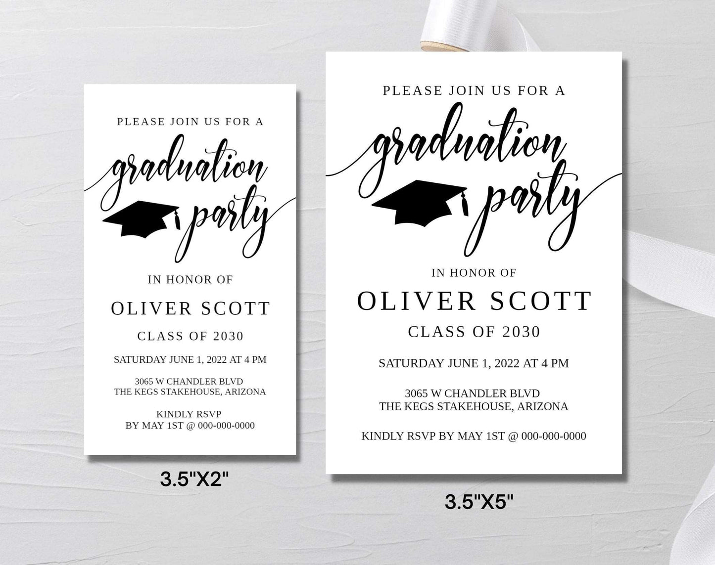 Graduation Party Invitation Insert Card - Digital Doc Inc