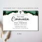 First Holy Communion Invite Card Instant Download Editable