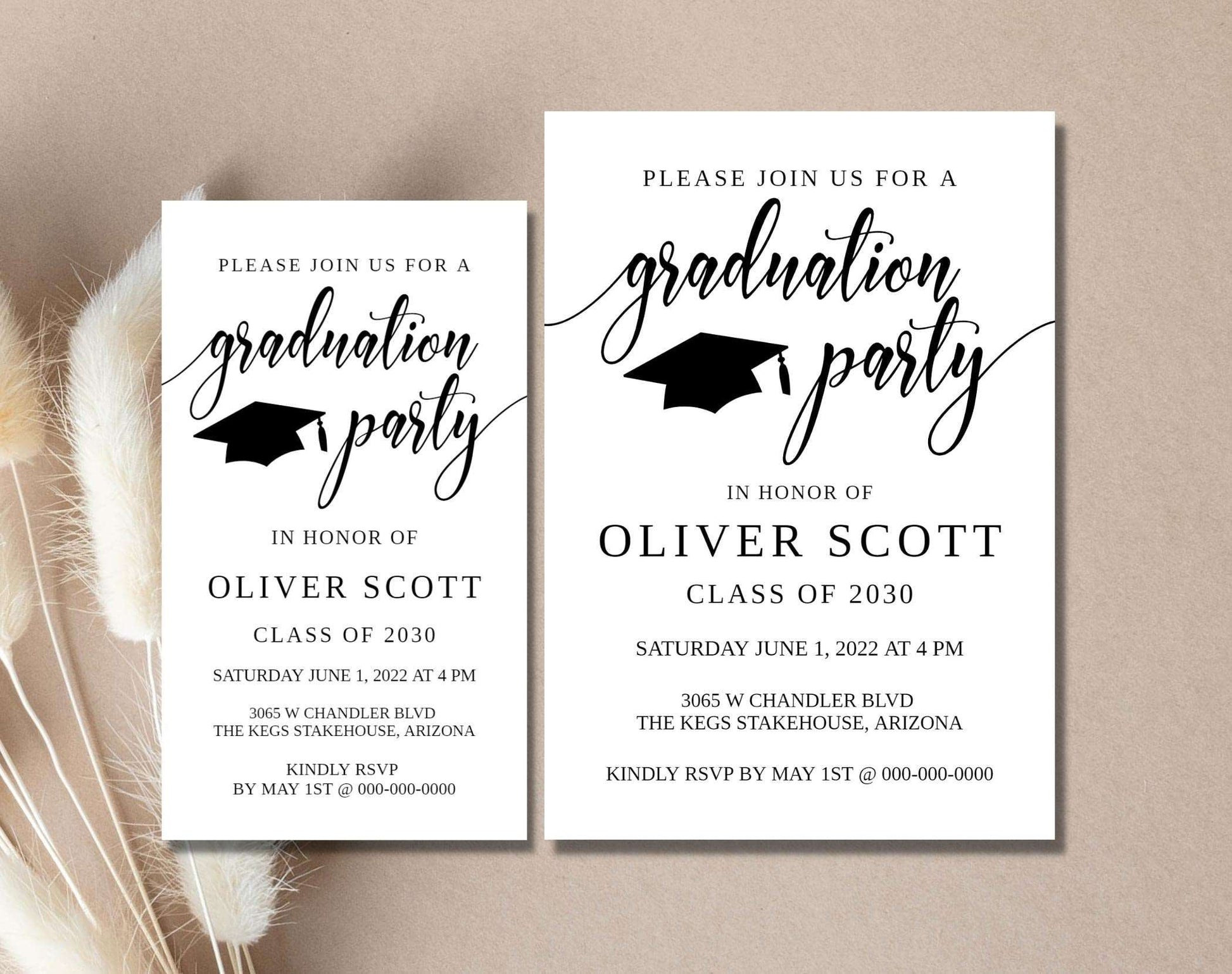 Graduation Party Invitation Insert Card - Digital Doc Inc