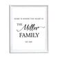 Last Name Sign Anniversary Gift