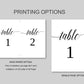 Wedding Table Number Template - Digital Doc Inc