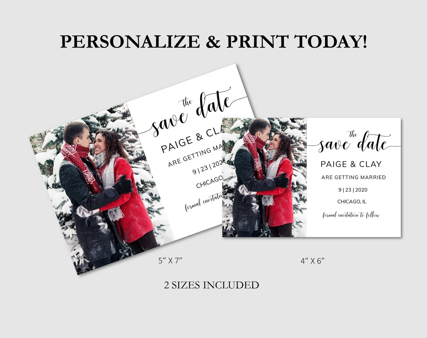 Save the Date Photo Template