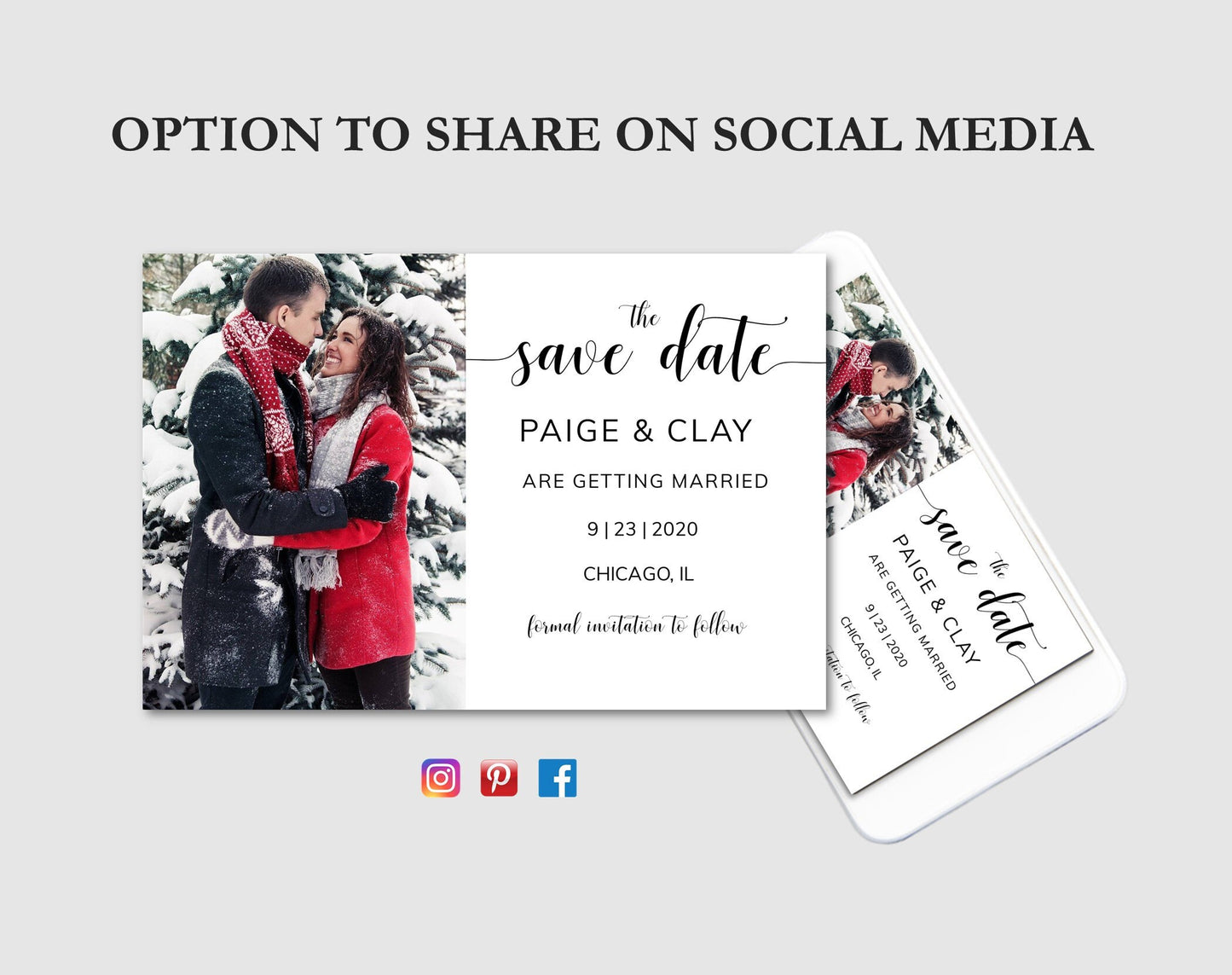 Save the Date Photo Template