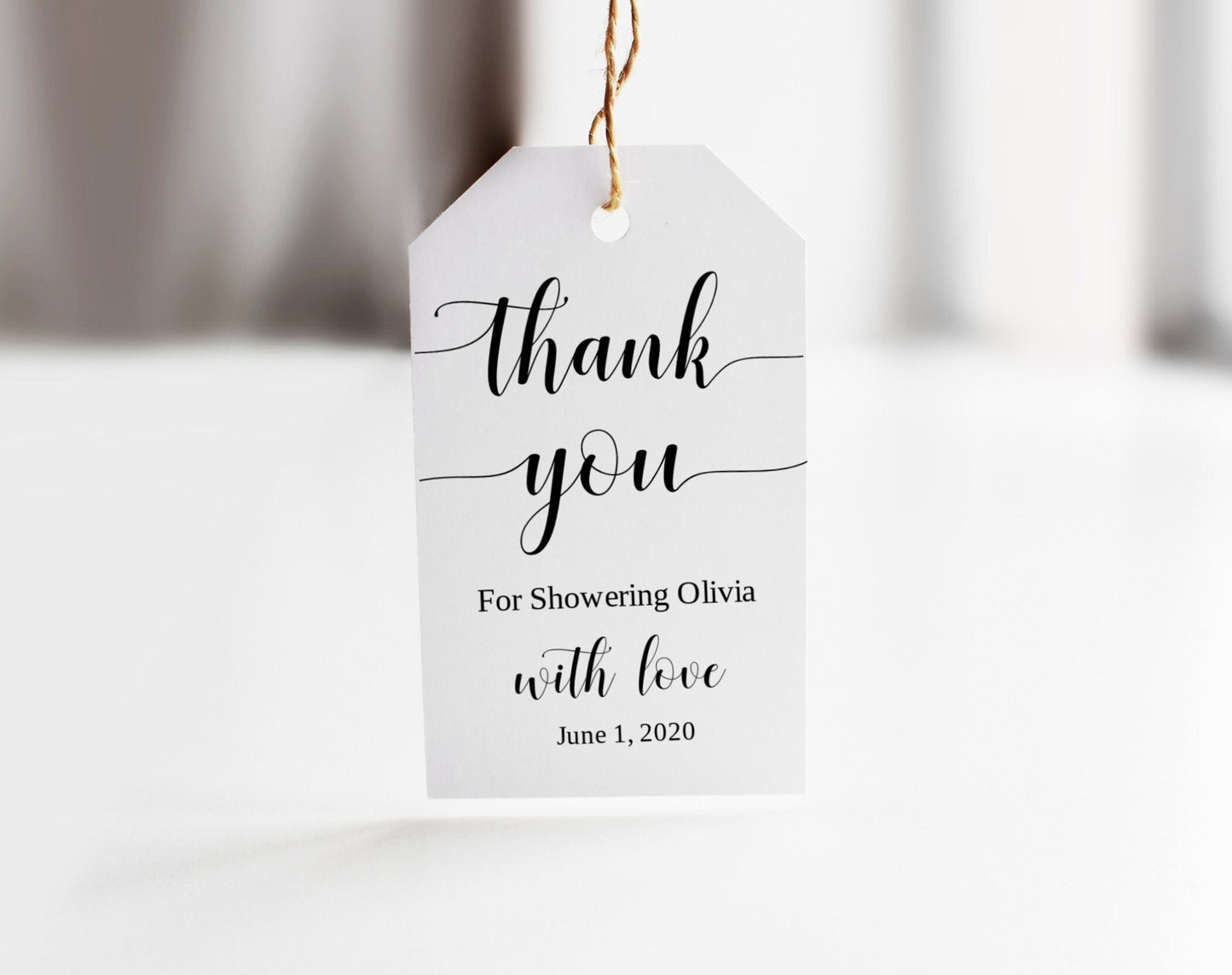 Bridal Shower Thank You Tag