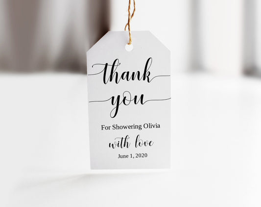 Bridal Shower Thank You Tag