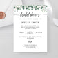 Eucalyptus Bridal Shower Invitation