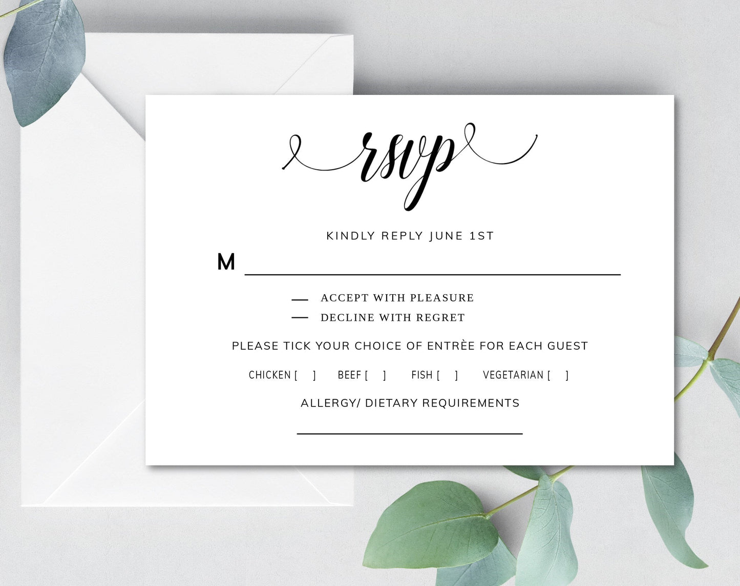 RSVP Postcard Template