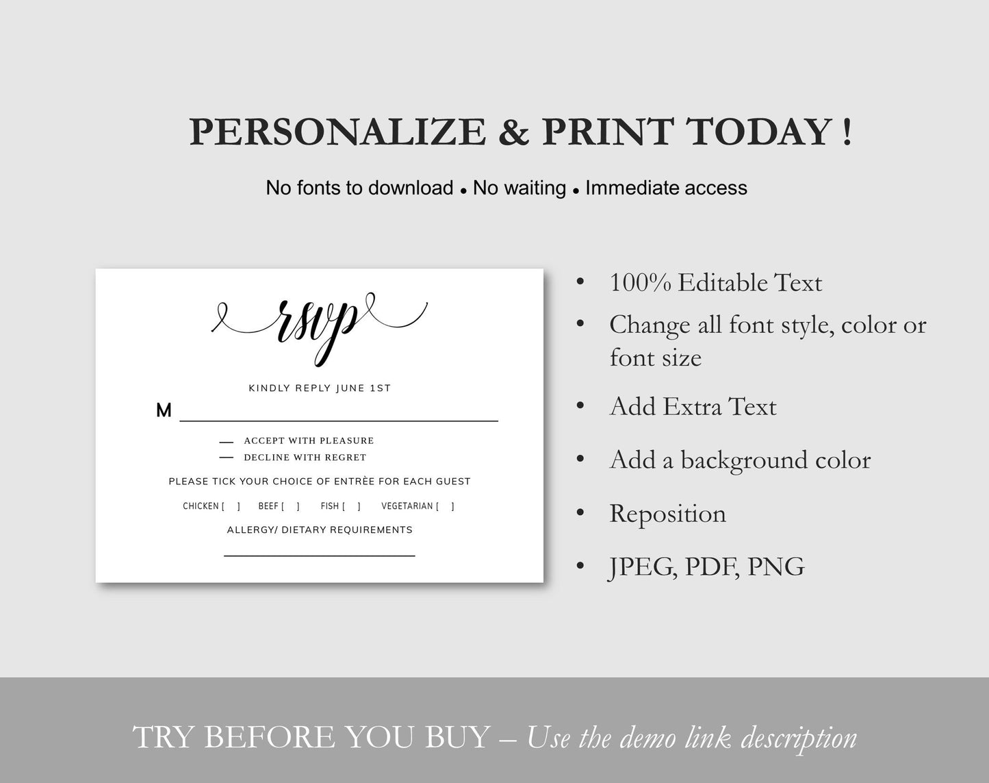 RSVP Postcard Template