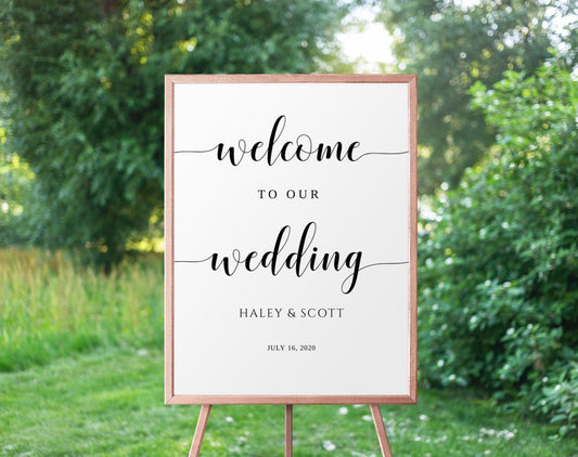 Wedding Welcome Sign Template - Digital Doc Inc