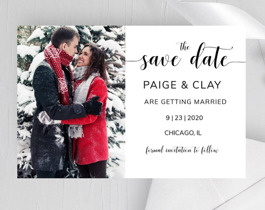 Save the Date Photo Template