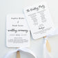 Wedding Program Fan