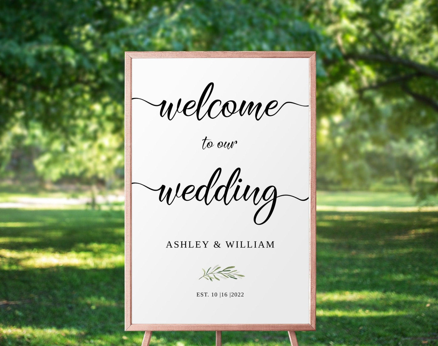 Welcome to our Wedding Sign Template - Digital Doc Inc