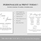 Minimal Wedding Program Fan Template - Digital Doc Inc