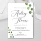Bridal Shower Invitation with Eucalyptus