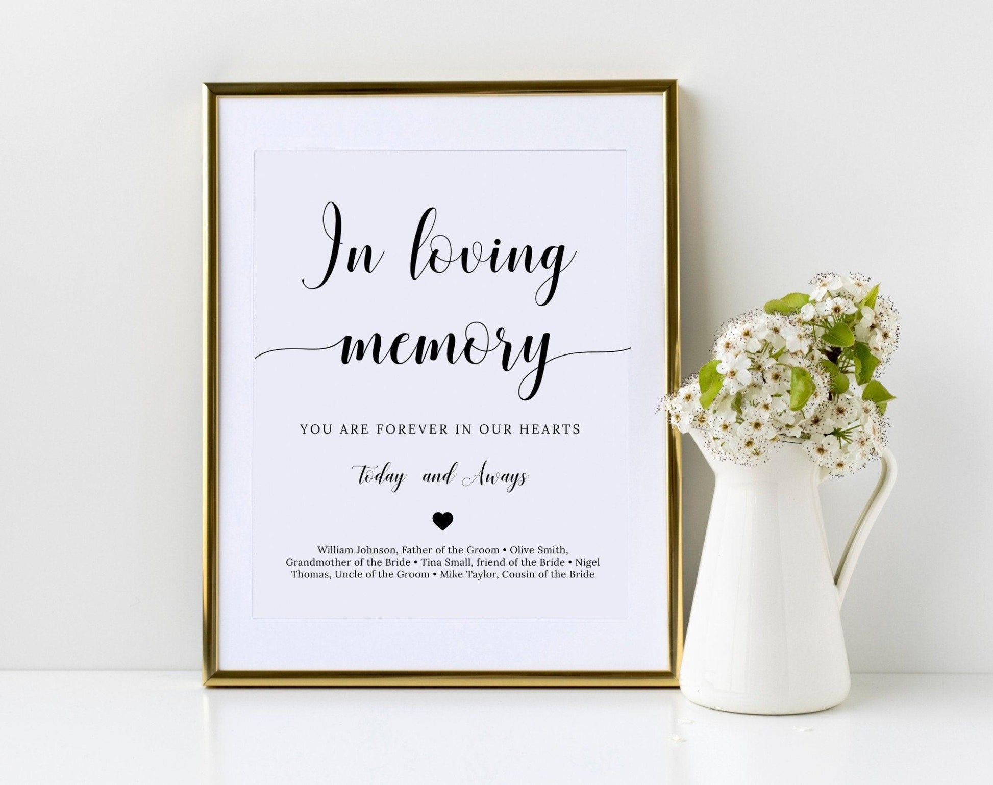 In Loving Memory Sign Template - Digital Doc Inc